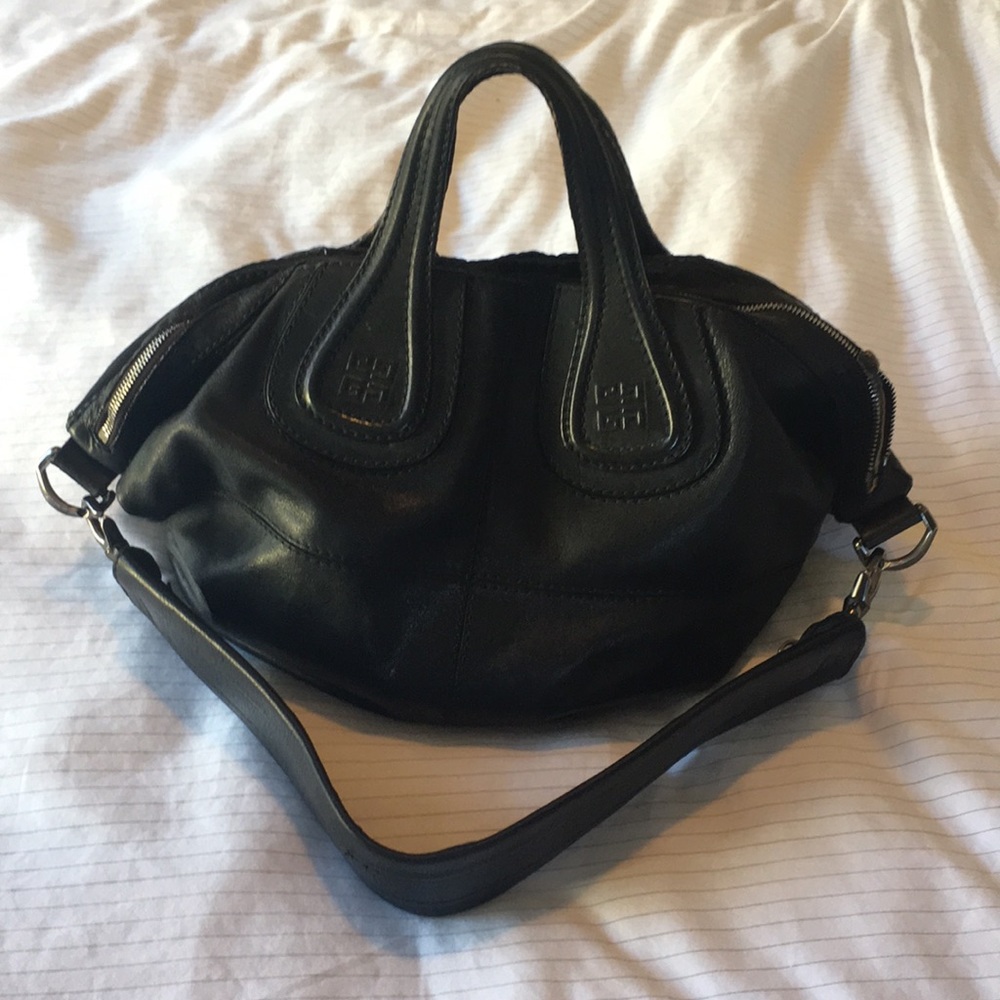Givenchy Nightingale Bag in black leather.